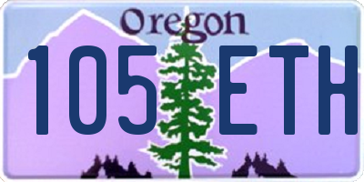OR license plate 105ETH