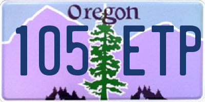 OR license plate 105ETP