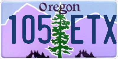OR license plate 105ETX