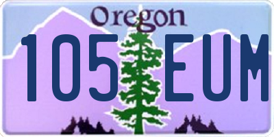 OR license plate 105EUM