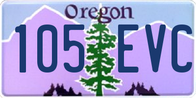 OR license plate 105EVC