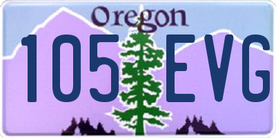 OR license plate 105EVG