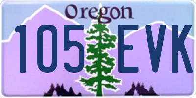 OR license plate 105EVK