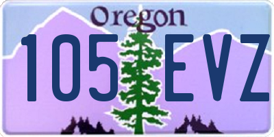 OR license plate 105EVZ