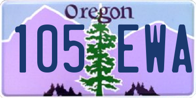 OR license plate 105EWA