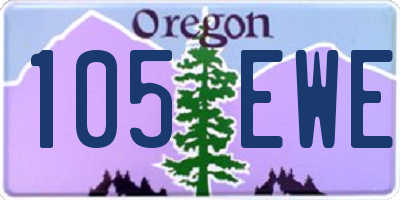 OR license plate 105EWE