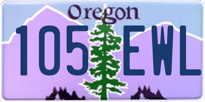 OR license plate 105EWL