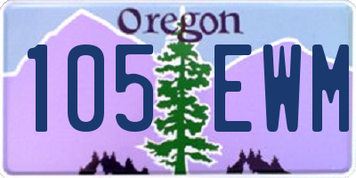 OR license plate 105EWM