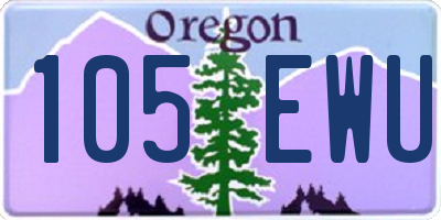 OR license plate 105EWU