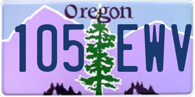 OR license plate 105EWV