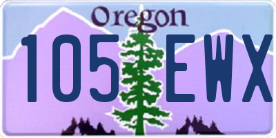 OR license plate 105EWX