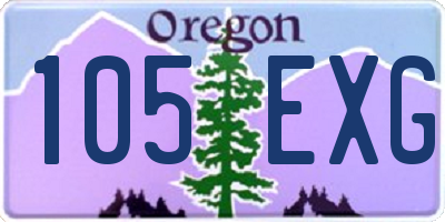 OR license plate 105EXG