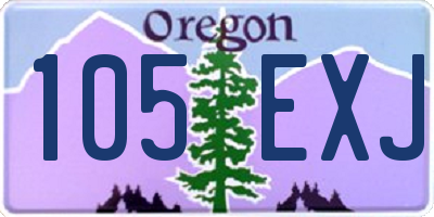 OR license plate 105EXJ