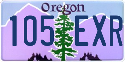 OR license plate 105EXR