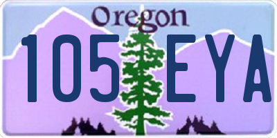 OR license plate 105EYA