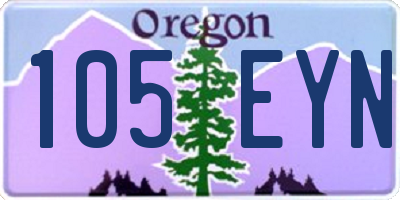 OR license plate 105EYN