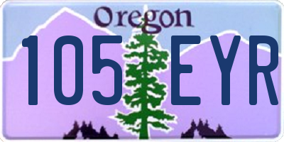 OR license plate 105EYR