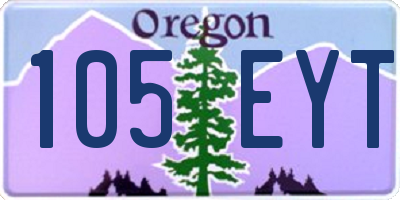 OR license plate 105EYT