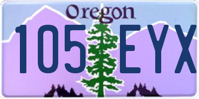OR license plate 105EYX