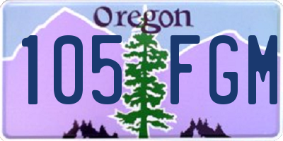 OR license plate 105FGM