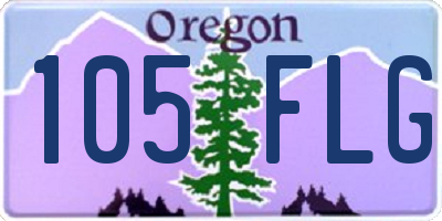 OR license plate 105FLG