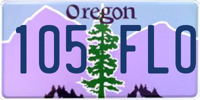 OR license plate 105FLO