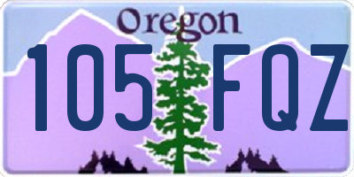 OR license plate 105FQZ