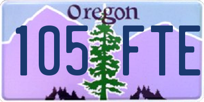 OR license plate 105FTE