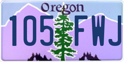 OR license plate 105FWJ
