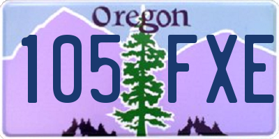 OR license plate 105FXE