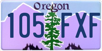 OR license plate 105FXF