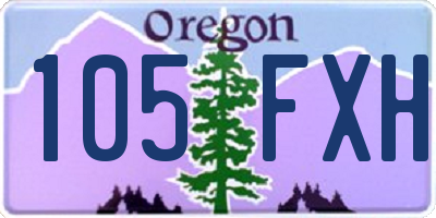 OR license plate 105FXH