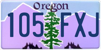 OR license plate 105FXJ