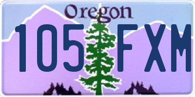 OR license plate 105FXM