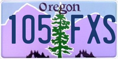 OR license plate 105FXS