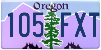 OR license plate 105FXT