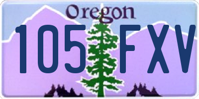 OR license plate 105FXV