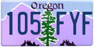 OR license plate 105FYF