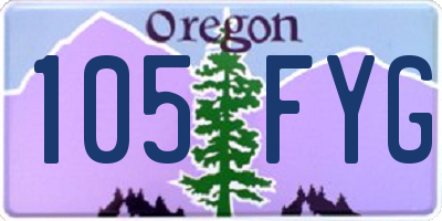 OR license plate 105FYG