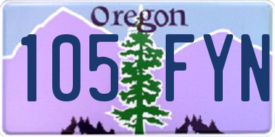 OR license plate 105FYN