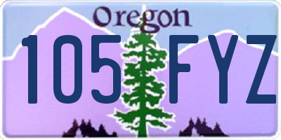OR license plate 105FYZ