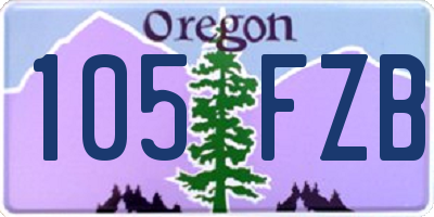 OR license plate 105FZB