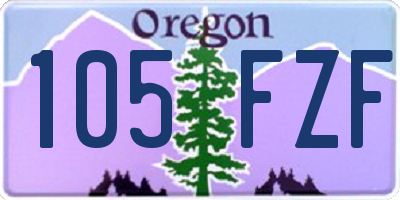 OR license plate 105FZF
