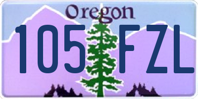 OR license plate 105FZL