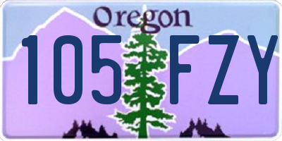 OR license plate 105FZY