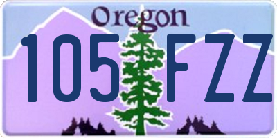 OR license plate 105FZZ