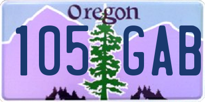OR license plate 105GAB