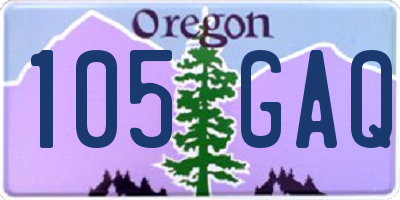 OR license plate 105GAQ