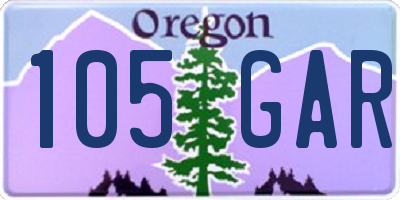 OR license plate 105GAR