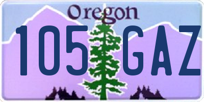 OR license plate 105GAZ